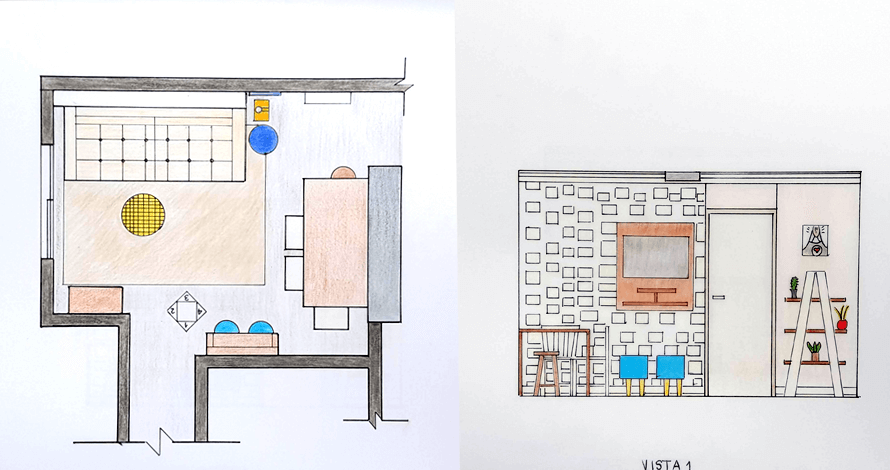 Trabalho da Aluna Fabiana Rizzi –  Decoração Projetos de Ambiente