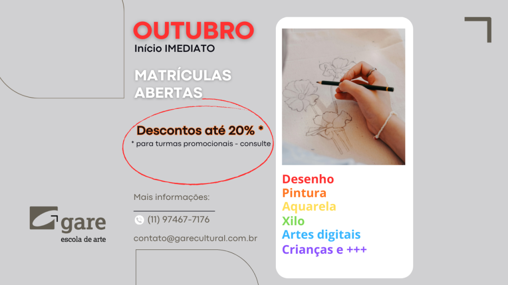 Cursos outubro matrículas